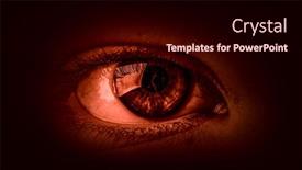  Presentation with human eye - Cool new presentation with macro-image-of-human-eye backdrop and a wine colored foreground