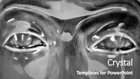  Presentation with king - Slide deck having macro king tut face 1 background and a gray colored foreground