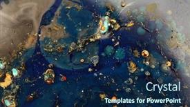  Presentation with abstract water color - Audience pleasing PPT layouts consisting of macro-mystical-abstract-blue-color backdrop and a navy blue colored foreground