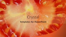  Presentation with good - Colorful slides enhanced with macro-of-a-fresh-sliced backdrop and a yellow colored foreground