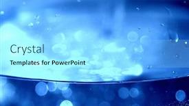  Presentation with water droplets - PPT layouts consisting of macro of a glass of water with bokkah droplets and sparkles background and a arctic colored foreground