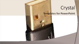  Presentation with gold - Cool new presentation with macro of a gold usb backdrop and a coral colored foreground