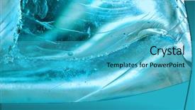  Presentation with broken glass - Audience pleasing slides consisting of chunk of broken blue glass backdrop and a teal colored foreground