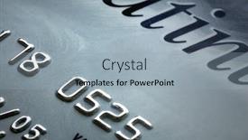  Presentation with credit card icon - Amazing slide set having macro of a platinum credit backdrop and a light blue colored foreground