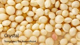  Presentation with storage food grain - Colorful PPT layouts enhanced with macro of amaranth grain background backdrop and a yellow colored foreground