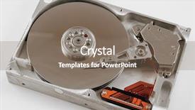  Presentation with computer - Cool new PPT theme with macro of an opened computer backdrop and a  colored foreground