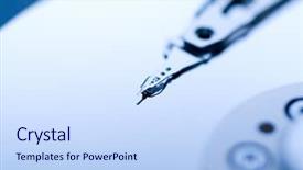  Presentation with computer - Cool new PPT theme with macro of an opened computer backdrop and a  colored foreground