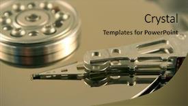  Presentation with disaster recovery - Colorful presentation theme enhanced with macro of an opened computer backdrop and a coral colored foreground