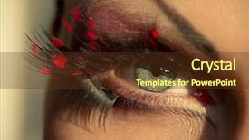  Presentation with makeup - Theme enhanced with macro of beautiful makeup background and a tawny brown colored foreground