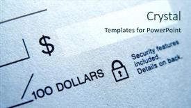  Presentation with blank - Theme with macro of blank check background and a sky blue colored foreground