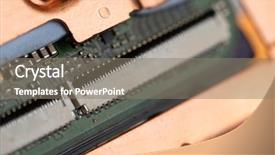  Presentation with connector - Colorful slide deck enhanced with macro of camera micro connector backdrop and a gray colored foreground