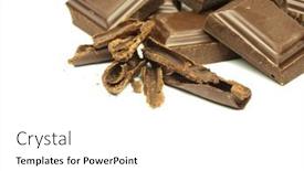  Presentation with white chocolate - Audience pleasing presentation consisting of macro-of-chocolate-on-white backdrop and a white colored foreground