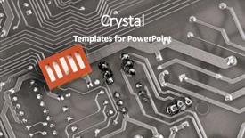  Presentation with mother board - Presentation design having macro of computer board technology background and a gray colored foreground