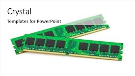  Presentation with memory - Slide deck enhanced with macro of computer memory isolated background and a white colored foreground