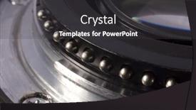  Presentation with lens - Presentation design having macro of contacts on camera lens background and a dark gray colored foreground