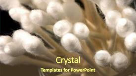  Presentation with cotton - Slide deck consisting of macro of cotton swabs background and a tawny brown colored foreground