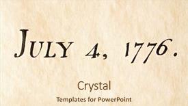  Presentation with declaration independence - Colorful PPT layouts enhanced with macro of declaration of independence backdrop and a cream colored foreground