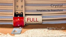  Presentation with water tank - Presentation design having macro-of-full-label background and a coral colored foreground