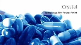  Presentation with medical pills - Cool new presentation with macro-of-medical-pills backdrop and a white colored foreground