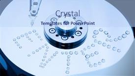  Presentation with hard disk drive - Colorful PPT theme enhanced with macro of opened hard disk drive backdrop and a light blue colored foreground