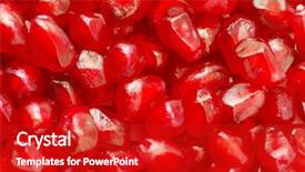  Presentation with pomegranate - Audience pleasing PPT theme consisting of macro of peeled ripe seeds pomegranate background backdrop and a crimson colored foreground