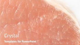  Presentation with tenderloin - Colorful slide deck enhanced with macro of raw pork tenderloin backdrop and a coral colored foreground