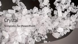  Presentation with crystals - Amazing theme having macro of sea salt crystals backdrop and a light gray colored foreground