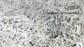  Presentation with paper - Beautiful slide set featuring macro of shredded paper documents backdrop and a  colored foreground