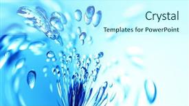  Presentation with water droplets - Audience pleasing presentation theme consisting of macro of water droplets shallow backdrop and a cool aqua colored foreground