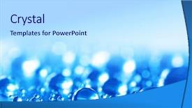  Presentation with drop of water - Audience pleasing PPT theme consisting of macro of water drops shallow backdrop and a light blue colored foreground