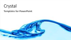  Presentation with abstract wave - Cool new presentation theme with macro of water wave abstract backdrop and a white colored foreground