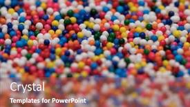  Presentation with sprinkles - Beautiful slides featuring macro pattern colorful sugar for texture and background colorful sprinkles sugar made for topping bakery backdrop and a red colored foreground