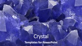  Presentation with sapphire - PPT theme with macro photo of blue sapphire background and a navy blue colored foreground