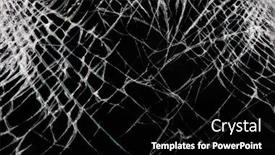  Presentation with broken glass - Audience pleasing PPT theme consisting of macro-photo-of-broken-glass backdrop and a black colored foreground