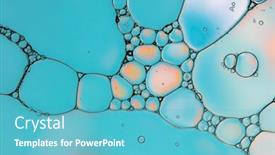  Presentation with create - Colorful presentation enhanced with macro-photo-of-bubbles backdrop and a teal colored foreground