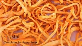  Presentation with fungi - Presentation theme enhanced with macro-photo-of-caterpillar-fungi background and a gold colored foreground