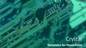  Presentation with circuit - Slide set enhanced with macro-photo-of-electronic-circuit background and a ocean colored foreground