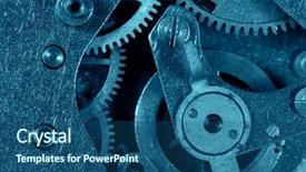  Presentation with machine electrique - Beautiful slides featuring macro photo with pinion machine backdrop and a ocean colored foreground