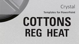  Presentation with heat - Amazing PPT theme having macro-photograph-of-cottons-regular backdrop and a light gray colored foreground