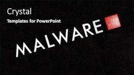  Presentation with photograph - Cool new PPT theme with macro-photograph-of-malware-virus backdrop and a black colored foreground