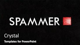  Presentation with photograph - Slide deck with macro-photograph-of-spammer-detection background and a black colored foreground