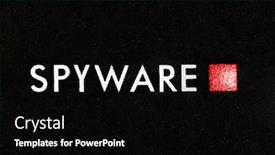  Presentation with photograph - Cool new PPT theme with macro-photograph-of-spyware-detection backdrop and a black colored foreground