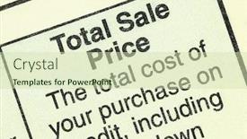  Presentation with photograph - PPT theme enhanced with macro-photograph-of-total-sale background and a soft green colored foreground