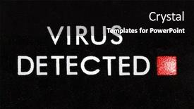  Presentation with photograph - Theme consisting of macro-photograph-of-virus-detected background and a black colored foreground
