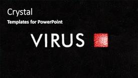  Presentation with photograph - PPT layouts consisting of macro-photograph-of-virus-detection background and a black colored foreground