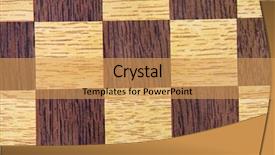  Presentation with chessboard - Audience pleasing slides consisting of macro picture of chessboard for wallpaper brown backdrop and a yellow colored foreground
