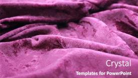  Presentation with fabric - Beautiful PPT theme featuring macro pink crushed velvet fabric backdrop and a coral colored foreground