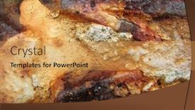  Presentation with vintage retro - Presentation design consisting of macro-rust-background-grunge-retro background and a  colored foreground