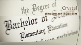  Presentation with bachelor - Cool new slides with macro shot of a bachelor or science degree very narrow depth of field backdrop and a lemonade colored foreground