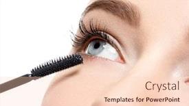  Presentation with eyelashes - Colorful presentation enhanced with macro shot of a women backdrop and a lemonade colored foreground